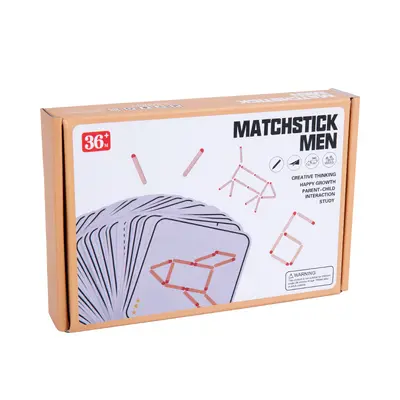 Kinder-Streichholz-Puzzle-Brettspiel, Geometrie und Logik - 6