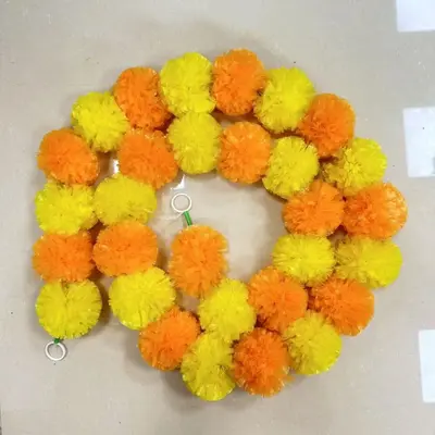 Artificial Marigold Flower Garland, Halloween and Day of the Dead Decoration - 12