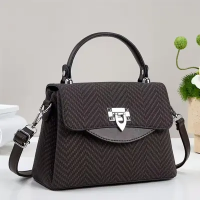 Women's Korean-Style Large Shoulder Bag, Autumn Winter - 9