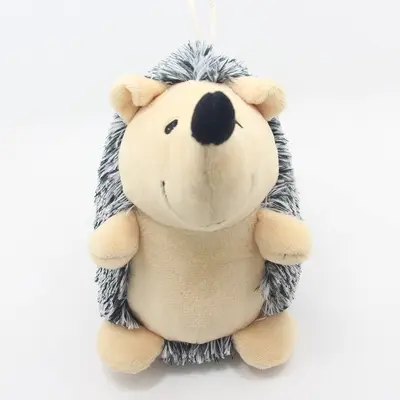 Squeaky Plush Hedgehog Dog Toy, Chew and Boredom Relief - 8