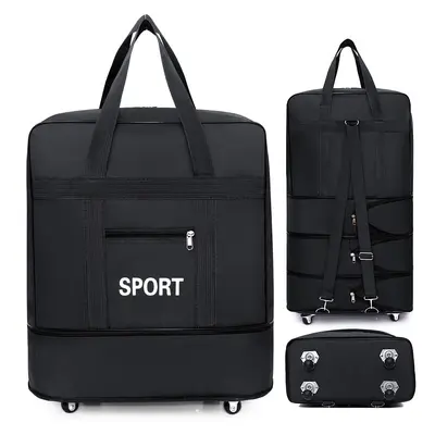 Foldable travel luggage with wheels, 158L capacity - 7