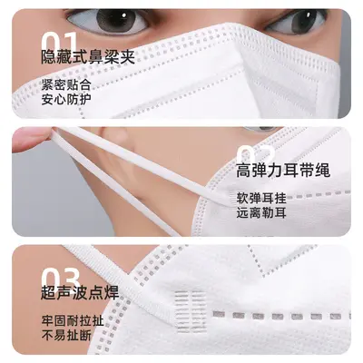 KN95 Protective Disposable 3D Stereo Industrial Dust Mask N95 Mask Individually Packaged Free Shipping Wholesale Dot