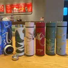 304 stainless steel temperature indicator temperature control smart thermos cup wholesale temperature measurement straight cup gift water cup - 5