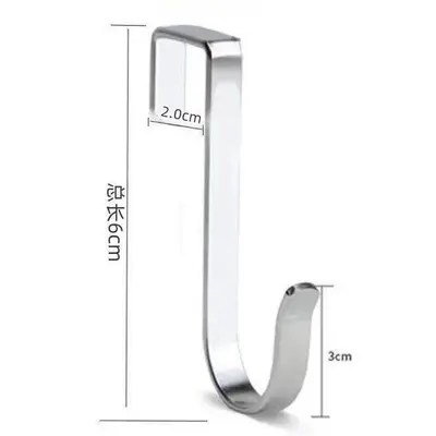 S-Shaped Removable Door Back Hook for Kitchen and Bathroom - 11