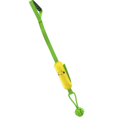 Squeaky Dog Toy with Cotton Ball and Rope Knot, Interactive - 9