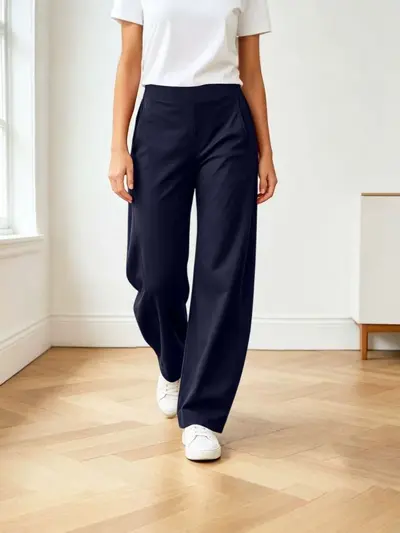 Loose Wide-Leg Streetwear Pants, Japanese-Korean Style Saber-Cut