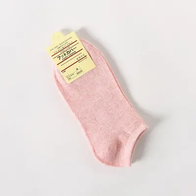 Einfarbige Baumwoll-Kurzsocken für Damen, flach geschnitten, große Größen, Geschenksocken, Zhuji-Socken, Großhandel. - 10