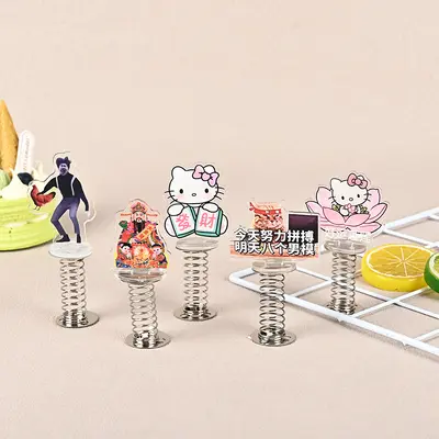 High-Transparency Acrylic Anime Desktop Figure with Spring Stand - 2