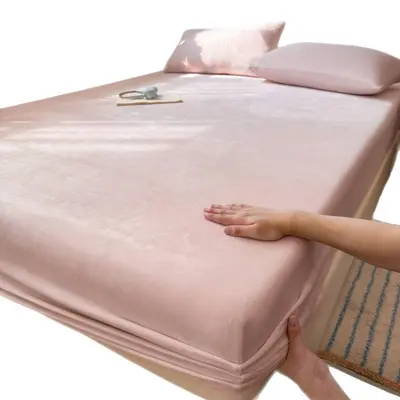 Milk Velvet Deep Pocket Seamless Fitted Sheet, Dust-Proof - 6