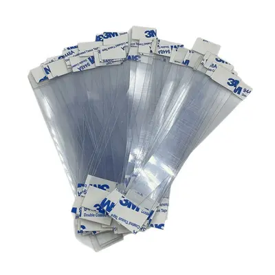 Yapışkanlı PVC fiyat etiketi asma bandı, süpermarket için şeffaf kart tutucu