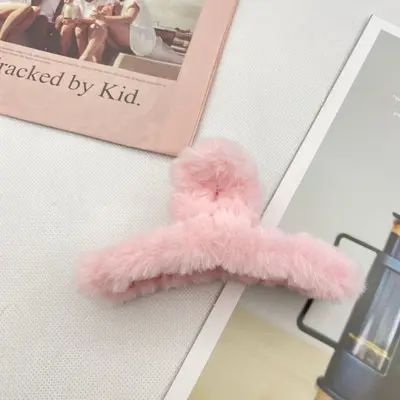 Oufei Le koreanische Version großer Nerzfell-Plüsch-Haarklammer Herbst-Winter Hinterkopf Kaninchenfell-Haiclip Haarspange Haarschmuck Großhandel - 13