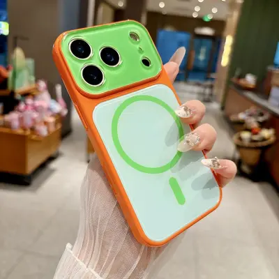 Dopamine Color-Block Magnetic Phone Case for iPhone 17 Pro Max - 10