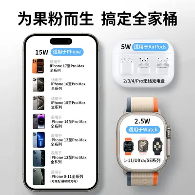 3 in 1 Wireless Şarj Cihazı Telefon Standı Katlanabilir Apple Watch Kulaklık Hızlı Şarj Manyetik Tutma