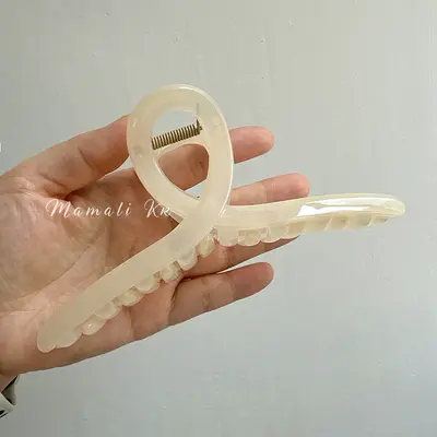 Shark Claw Hair Clip 13cm Large Acrylic Hair Clip for Women, Back of Head Hair Accessory DIY Material, Suitable for Thick Hair.