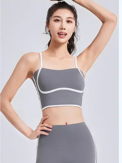 Kadın Yoga Takımı, Atlet ve Mikro Paça Pantolon, Hızlı Kuruyan Kumaş - 6