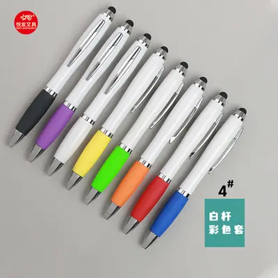Touchscreen-Kürbis-Kugelschreiber, bunt, mit Logo-Aufdruck - 10