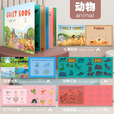 Montessori Quiet Sticker Book for Kids, Early Learning and Letters - 8