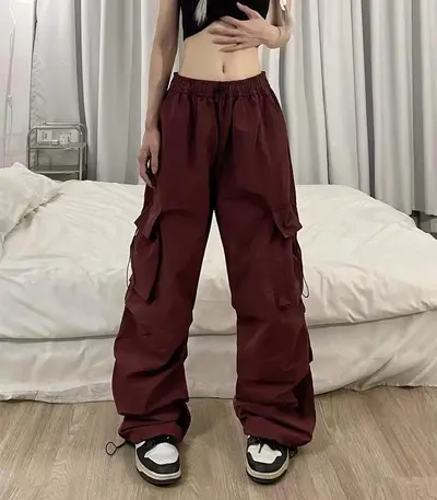 Women's Cargo Pants, Summer, Thin, Loose Wide Leg - 12
