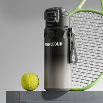 Outdoor Sporcu İçin Soğuk Saklayan Sprey Su Bardağı Büyük Kapasiteli Öğrenci Özel 316 Paslanmaz Çelik Pipetli Kupa Pratik Termos - 12