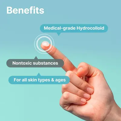 Hydrocolloid Acne Patches 24 Pieces Day and Night Invisible Portable - 3