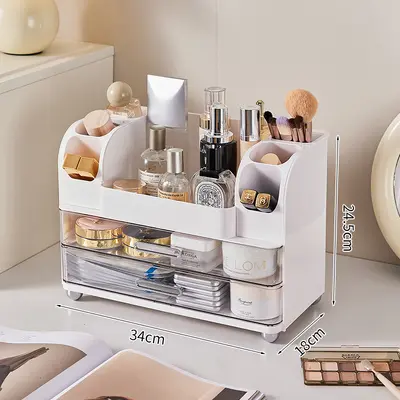 Kosmetik-Aufbewahrungsbox, Schreibtisch-Organizer, große Kapazität - 8