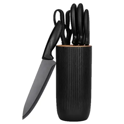 Edelstahl-Messerset, 6-teilig mit Kochmesser und Obstmessern - 6