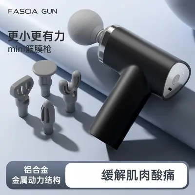 跨境大功率筋膜枪液晶屏手持按摩枪肌肉放松按摩器多头筋膜枪批发 - 5