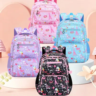 Amazon Cross-Border Hot-Selling Backpack Girls Three-Piece Set School Bag Elementary School Campus Cute Ins Style Shoulder Backpack