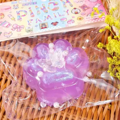 Transparent Cat Paw Soft Toy, Ultra-Soft TPR Silicone Plush with Muddy Texture