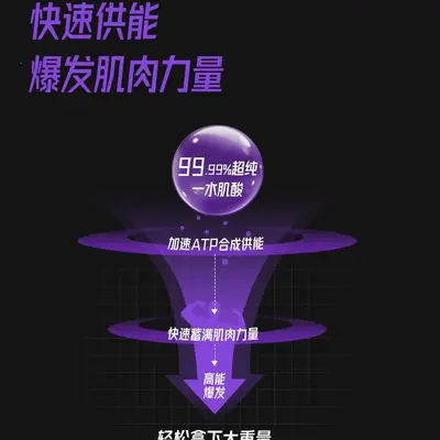 FoYes一水肌酸99.99%高纯度肌酸粉力量耐力爆发力运动健身补剂 - 3