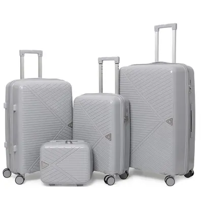 Ultra Lightweight PP Suitcase Set with Combination Lock and Zipper - 9