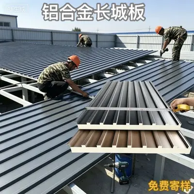 Aluminium Alloy Double-Layer Heat and Sound Insulated Roof Tile, Sun Protection