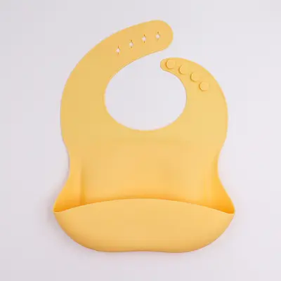 Silikon-Esslätzchen für Babys, Lebensmittelqualität, Silikon-Sabberlätzchen für Babys, einfarbig, leicht zu reinigen, Kinderlätzchen aus Silikon - 10