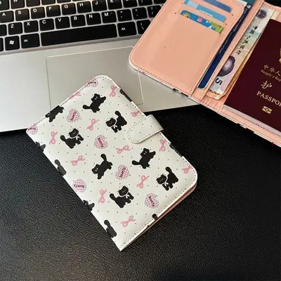 可爱猫护照保护套小巧护照夹证件包女士新款旅行便携收纳机票卡包