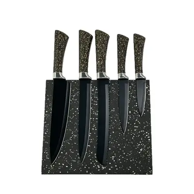 Magnetic Knife Block Stainless Steel Kitchen Knife Set 6-Piece Set with Knife Holder Household Stainless Steel Knife Set