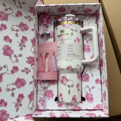 Stanley tarzı Aşk Bahçesi termos bardak, 40 oz baskılı - 7