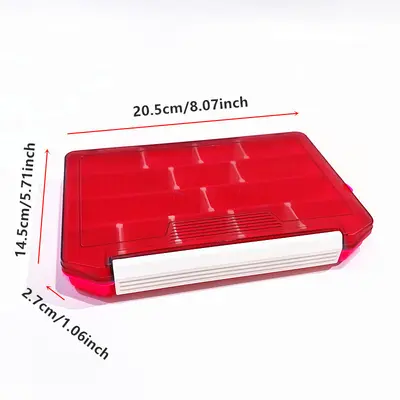 Transparent Fishing Lure Bait Box with Hook Storage Compartments - 10