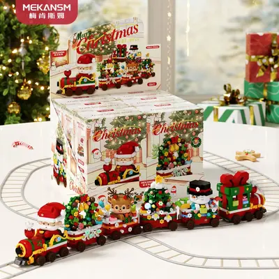 6'sı bir arada Noel temalı yapı blokları, çocuklar için Noel hediyesi