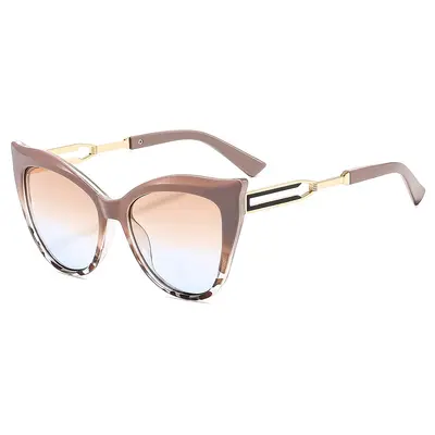 Gradient Cat-Eye Sunglasses, Retro Oversized Frame - 12