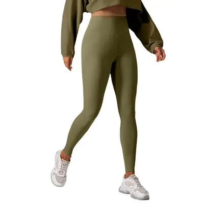 Kadın Hızlı Kuruyan Dar Yoga Pantolonu, Karın Kontrollü, Yüksek Belli