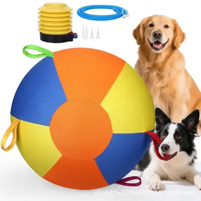 Dayanıklı dev köpek oyuncak topu, büyük ırklar için zıplayan top - 4