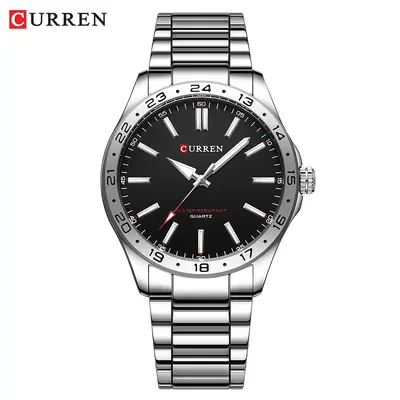 CURREN 8452 men's quartz watch, steel strap, 24-hour indicator - 6