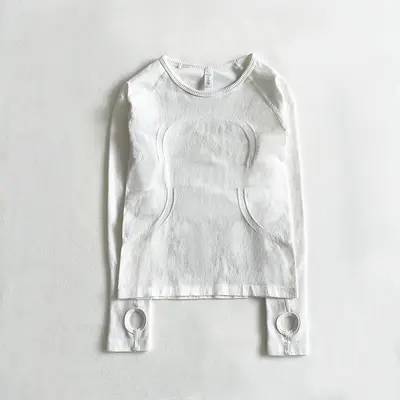 Women's Yoga Long Sleeve T-Shirt Round Neck High Elastic Breathable - 8