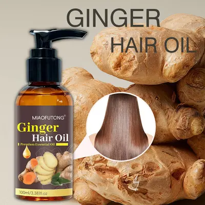 Grenzüberschreitendes TEMU-Bestseller Ingwer-Ätherisches Öl, pflegendes Haarwurzel-Pflegeöl, geschmeidiger Glanz, feuchtigkeitsspendendes Haarserum-Öl - 2