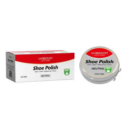 Solid Black Shoe Polish, Leather Shoe Care and Shine, Waterproof - 9