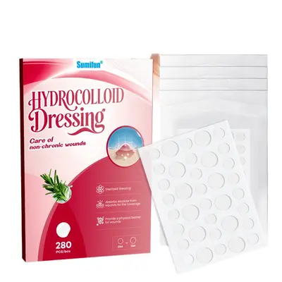 Sumifun grenzüberschreitende transparente Pickelpflaster zum Absaugen von Eiter, neues Produkt, Teebaumöl-Hydrokolloid-Pickelpflaster, Flüssigkeitsabsorbierende Pickel-Reinigungspflaster