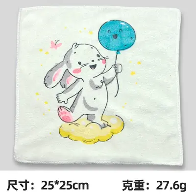 Microfiber Small Square Towel 30x30 cm, Thick, Absorbent, White - 11