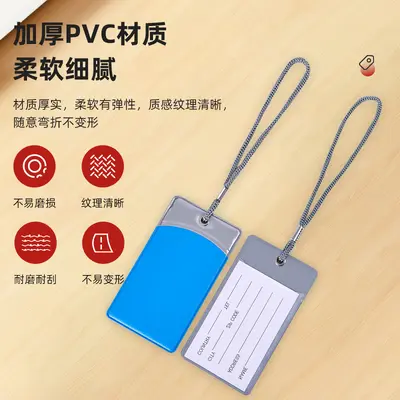 Çok Renkli PVC Bagaj Etiketi İpli Bilgi Kartlı