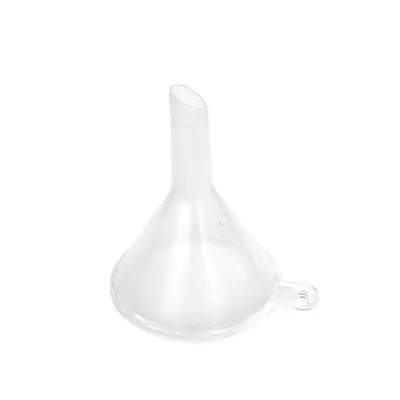 Plastik mini huni, şeffaf, parfüm numune ayırma için