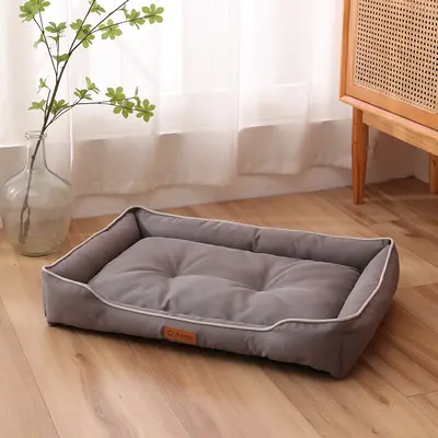 Square Dog Bed with Cooling Mat, Bite-Resistant for Medium and Large Dogs - 7